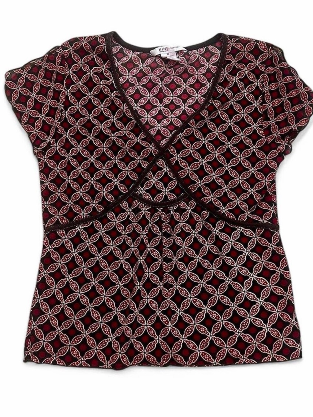 Burgundy and black Y2K top ❤️🤎